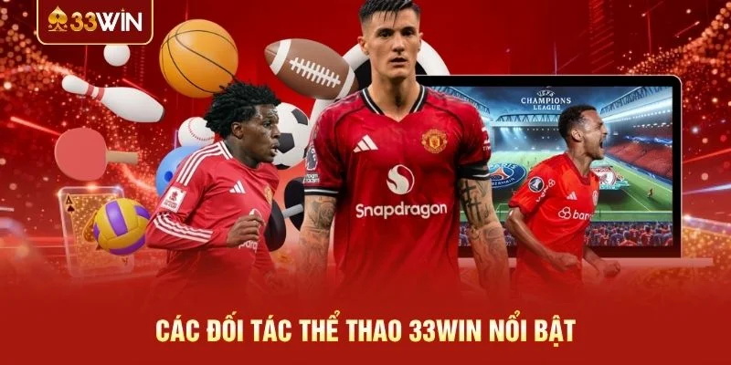 Các đối tác thể thao 33WIN nổi bật